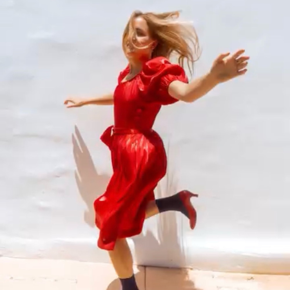 Horses Atelier Viva Dress in Scarlet Shimmer